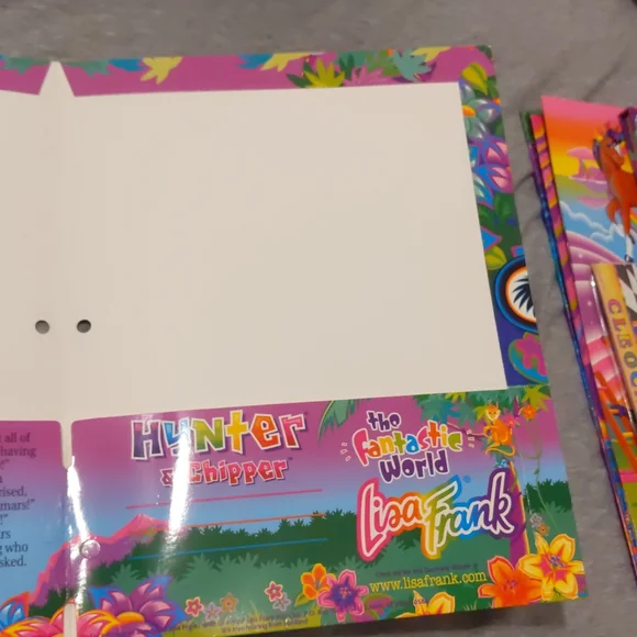 Vintage Lisa Frank Folder Hunter & Chipper Leopard - Picture 4 of 5